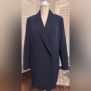 New York & Company Navy Blue Blazer Dress